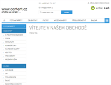 Tablet Screenshot of content.cz